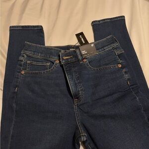 Express Women's Dark Blue Skinny Jeans